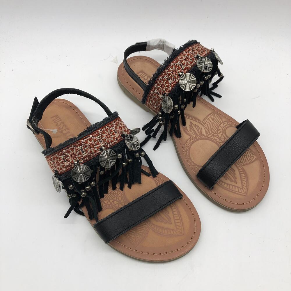 Musse & Cloud Womens Maeba Slide Slingback Sandal Black 6 New